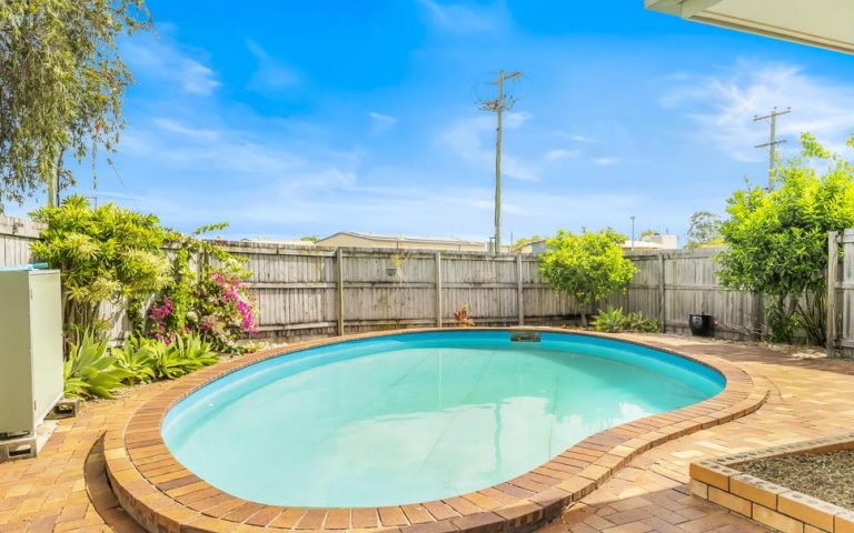 outdoor area with pool