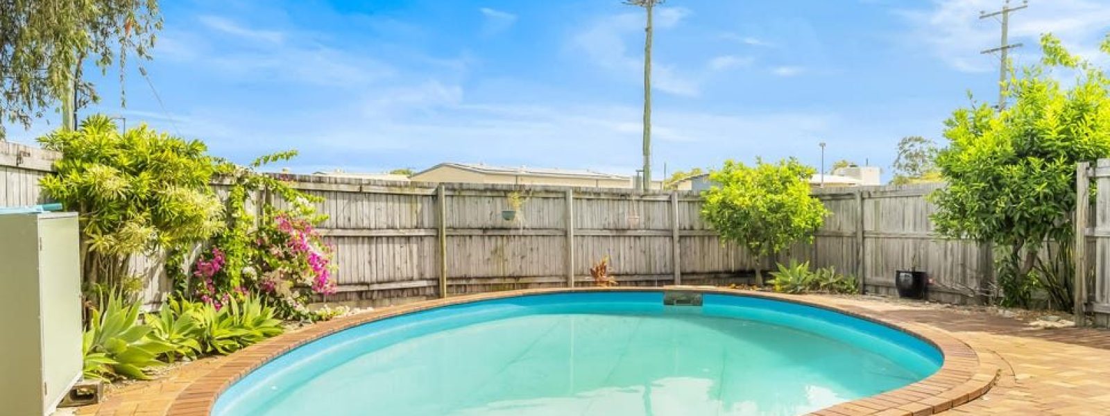 outdoor area with pool